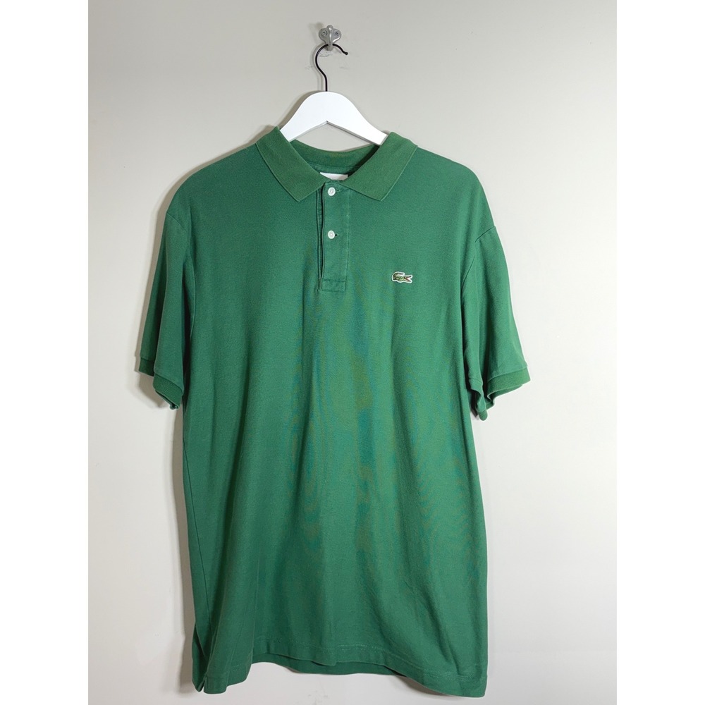 Lacoste Mens Green Classic Fit Pique Cotton Short Sleeve Polo Shirt Size 7 XL - Picture 3 of 12